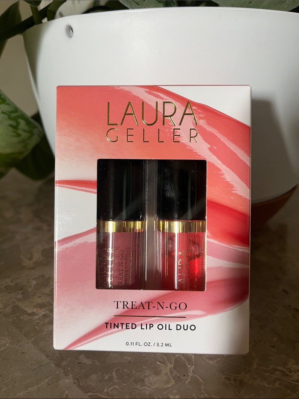 Laura Geller Tinted Lip Oil Duo Champion Knockout Pair New SEALED